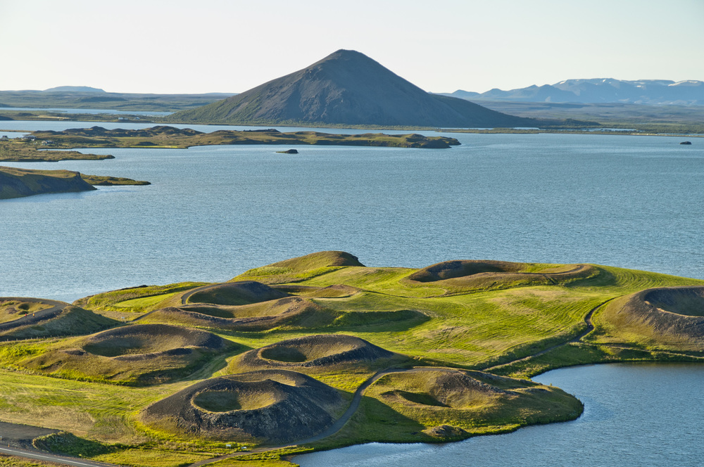 Skútustaðir Pseudocraters with Vindbelgjarfjall in background